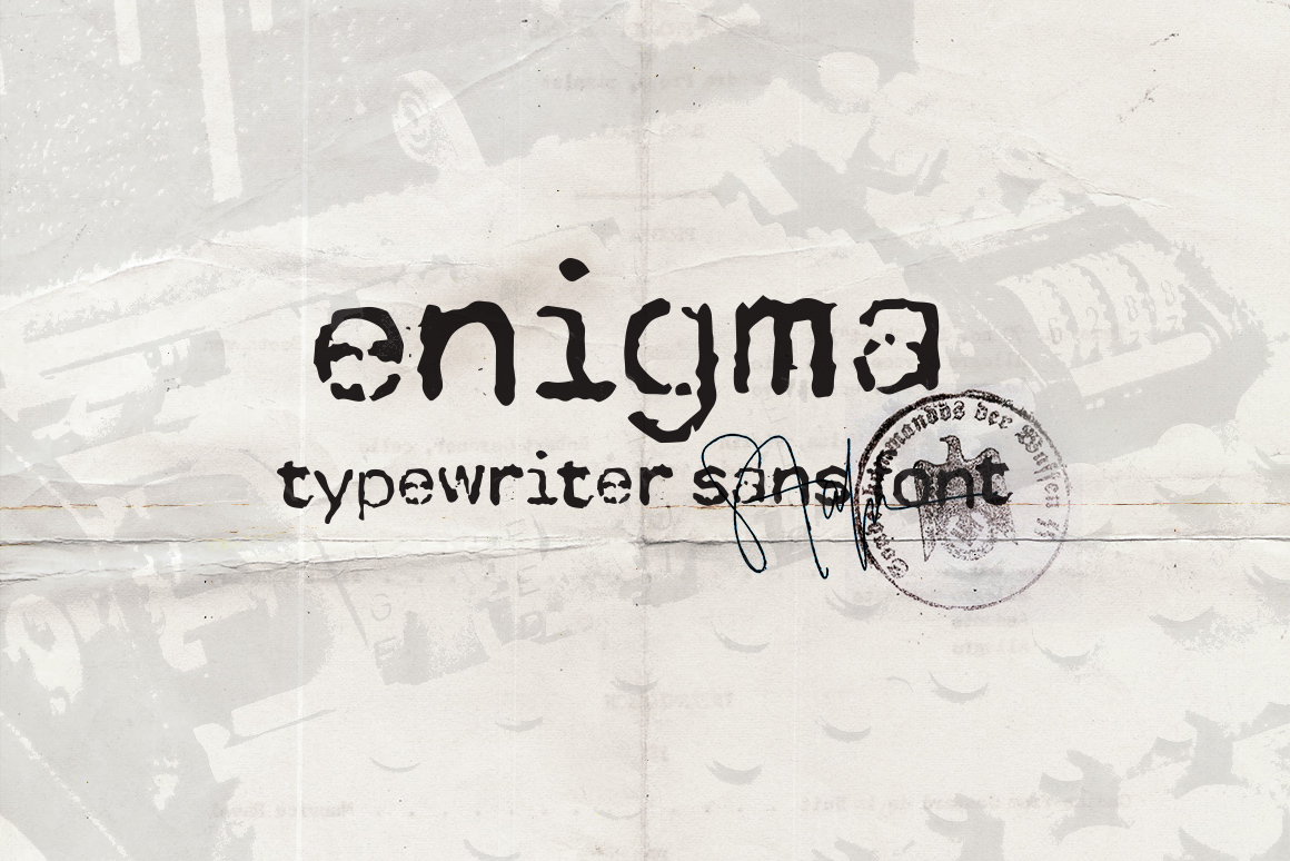 Enigma Typewriter Sans: Where Mechanical Character Meets Modern Minimalism